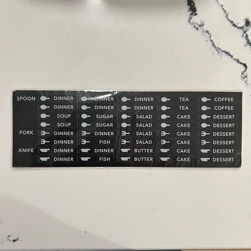 NWT Silverware labels